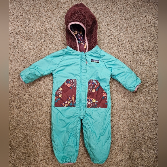 Patagonia Reversible Baby Snow Suit Bunting 0-3 Mo - Picture 6 of 7